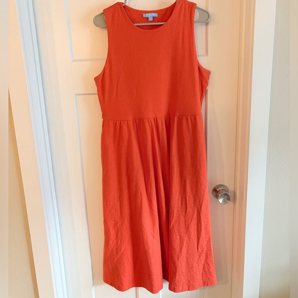 Sleeveless Orange Dress